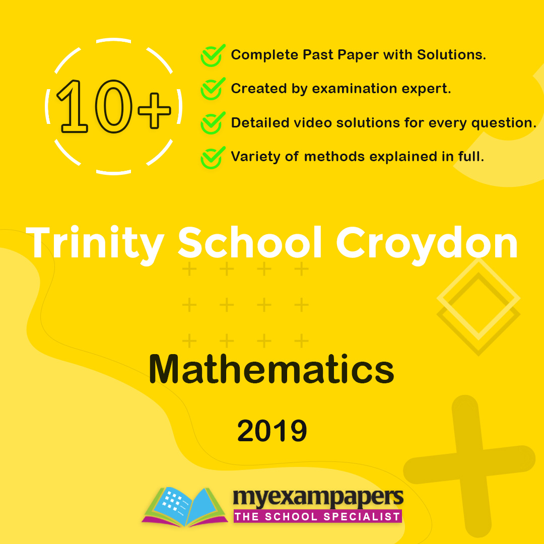 10+ Trinity School Croydon Mathematics Paper 1