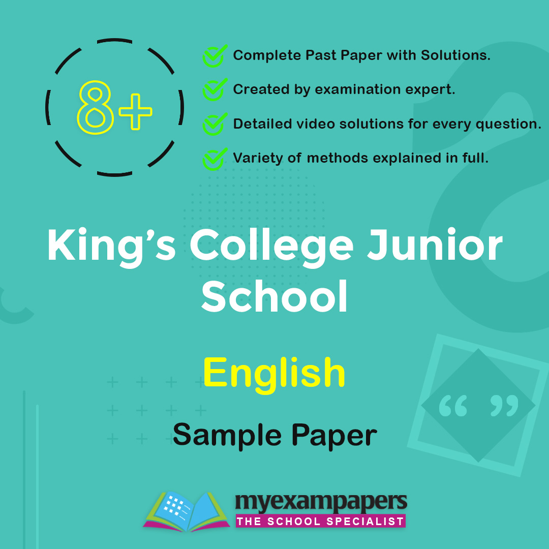 8+ King's College Junior School English