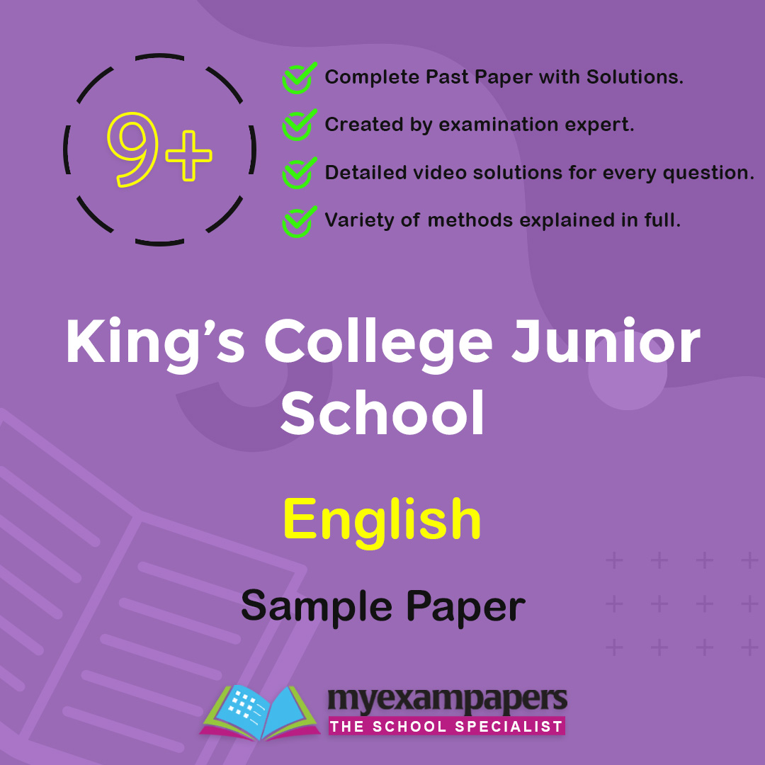 9+ Kings College Junior School English